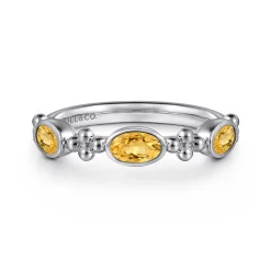 Gabriel & Co. 925 Sterling Silver Bujukan Citrine Fashion Ladies Ring
