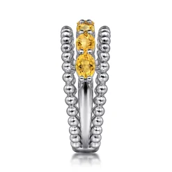 Clearance Gabriel & Co. 925 Sterling Silver Bujukan Citrine Easy Stackable Ring