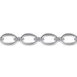 New Gabriel & Co. 925 Sterling Silver Bujukan Clover Beaded Link Chain Bracelet