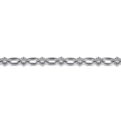 Discount Gabriel & Co. 925 Sterling Silver Bujukan Clover Beaded Link Chain Bracelet