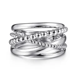 Online Gabriel & Co. 925 Sterling Silver Bujukan Criss Cross Ring