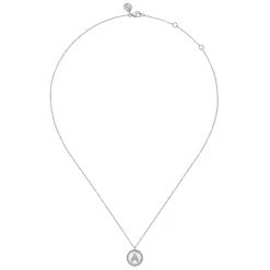 Gabriel & Co. 925 Sterling Silver Bujukan Diamond Initial A Necklace