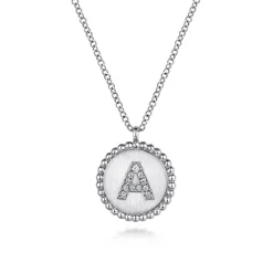 Gabriel & Co. 925 Sterling Silver Bujukan Diamond Initial A Necklace