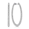 Sale Gabriel & Co. 925 Sterling Silver Bujukan Graduated 50mm Classic Hoop Earrings