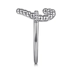 Hot Gabriel & Co. 925 Sterling Silver Bujukan Heart Diamond Ladies Ring