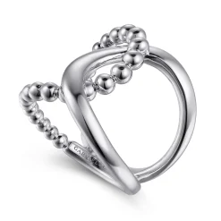 Hot Gabriel & Co. 925 Sterling Silver Bujukan Interlocking Wide Band Ring