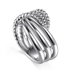 Gabriel & Co. 925 Sterling Silver Bujukan Lady's Twisted Ring