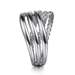 Gabriel & Co. 925 Sterling Silver Bujukan Lady's Twisted Ring