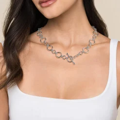 Clearance Gabriel & Co. 925 Sterling Silver Bujukan Link Necklace