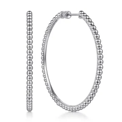 Sale Gabriel & Co. 925 Sterling Silver Bujukan 50mm Classic Hoop Earrings