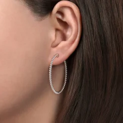 Gabriel & Co. 925 Sterling Silver Bujukan 40mm Classic Hoop Earrings