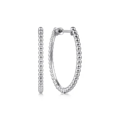 New Gabriel & Co. 925 Sterling Silver Bujukan Oval Classic 30mm Hoop Earrings