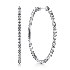 New Gabriel & Co. 925 Sterling Silver Bujukan Oval Classic 50mm Hoop Earrings