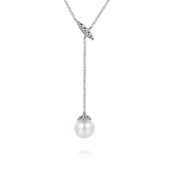 Discount Gabriel & Co. 925 Sterling Silver Bujukan Pearl Y Necklace
