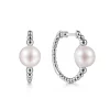 Online Gabriel & Co. 925 Sterling Silver Bujukan Pearl Classic Hoop Earrings