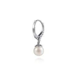 Sale Gabriel & Co. 925 Sterling Silver Bujukan Pearl Lever Back Drop Earrings