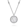 Clearance Gabriel & Co. 925 Sterling Silver Bujukan Punch out Initial A Medallion Pendant Necklace