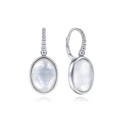 Outlet Gabriel & Co. 925 Sterling Silver Bujukan Rock Crystal and White MOP Drop Earrings