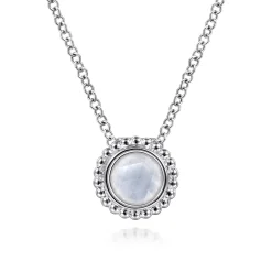 Best Gabriel & Co. 925 Sterling Silver Bujukan Rock Crystal White MOP Pendant Necklace