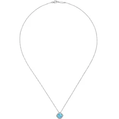 Clearance Gabriel & Co. 925 Sterling Silver Bujukan Swiss Blue Topaz Pendant Necklace