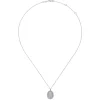 Clearance Gabriel & Co. 925 Sterling Silver Bujukan White Sapphire Pave Pendant Necklace