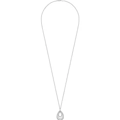Online Gabriel & Co. 925 Sterling Silver Bujukan White Sapphire Triple Teardrop Circle Pendant Necklace