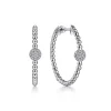 Hot Gabriel & Co. 925 Sterling Silver Bujukan White Sapphire Classic 30mm Hoop Earrings