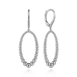 Outlet Gabriel & Co. 925 Sterling Silver Bujukan White Sapphire Drop Earrings