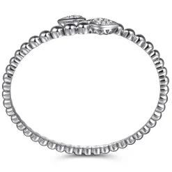 Clearance Gabriel & Co. 925 Sterling Silver Bujukan White Sapphire Bypass Bangle Bracelet
