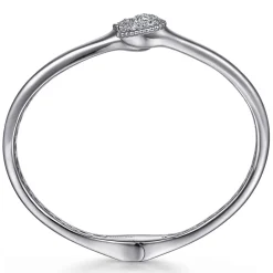 Discount Gabriel & Co. 925 Sterling Silver Bypass Bangle with White Sapphire Pave
