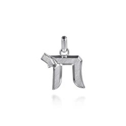 New Gabriel & Co. 925 Sterling Silver Chai Pendant