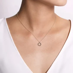 New Gabriel & Co. 925 Sterling Silver Circle Beaded Necklace