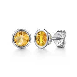 Outlet Gabriel & Co. 925 Sterling Silver Citrine Stud Earrings