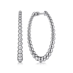 Outlet Gabriel & Co. 925 Sterling Silver Classic Hoop Earrings 40mm- Bujukan