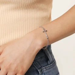 Outlet Gabriel & Co. 925 Sterling Silver Cross Diamond Bracelet
