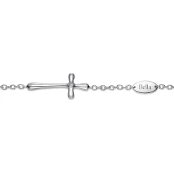 Outlet Gabriel & Co. 925 Sterling Silver Cross Diamond Bracelet