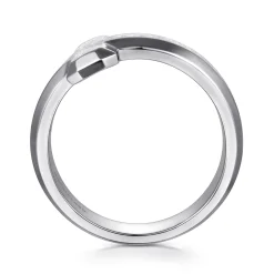Sale Gabriel & Co. 925 Sterling Silver Cross Men's Faceted Ring