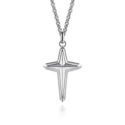 New Gabriel & Co. 925 Sterling Silver Cross Pendant Necklace 22 inch