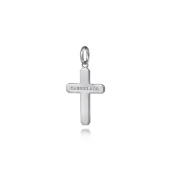 New Gabriel & Co. 925 Sterling Silver Cross Pendant with Vertical Brush