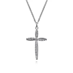 Sale Gabriel & Co. 925 Sterling Silver Cross Pendant Necklace-Bujukan