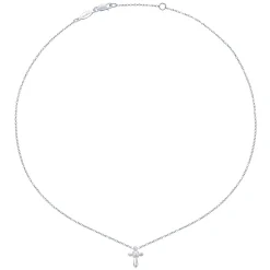 Sale Gabriel & Co. 925 Sterling Silver Cultured Pearl Cross Necklace