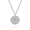 Outlet Gabriel & Co. 925 Sterling Silver Diamond Bujukan Paw Print Medallion Pendant Necklace
