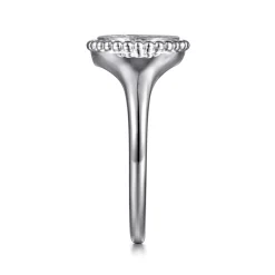 Clearance Gabriel & Co. 925 Sterling Silver Diamond Bujukan Paw Print Medallion Ladies Ring