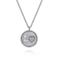 Gabriel & Co. 925 Sterling Silver Diamond Bujukan LOVE Medallion Pendant Necklace