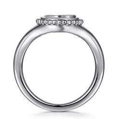 New Gabriel & Co. 925 Sterling Silver Diamond Bujukan LOVE Medallion Ladies Ring