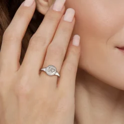 New Gabriel & Co. 925 Sterling Silver Diamond Bujukan LOVE Medallion Ladies Ring
