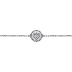 Discount Gabriel & Co. 925 Sterling Silver Diamond Bujukan Heart Bracelet