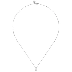 Discount Gabriel & Co. 925 Sterling Silver Diamond Bujukan Pearl Pendant Necklace