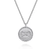 Discount Gabriel & Co. 925 Sterling Silver Diamond Bujukan Bone Medallion Pendant Necklace
