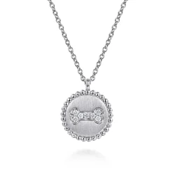 Discount Gabriel & Co. 925 Sterling Silver Diamond Bujukan Bone Medallion Pendant Necklace